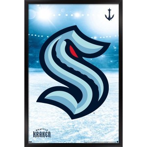 Trends International NHL Seattle Kraken - Logo 20 Framed Wall Poster Prints - 1 of 4