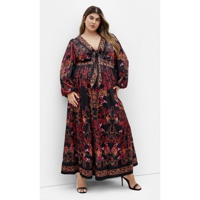 Women's Plus Size Ivanna Maxi Dress - ruby | CITY CHIC