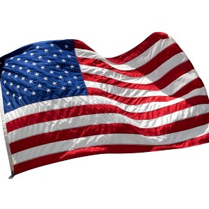 HomeRoots Set of Four Red White And Blue Embroidered Nylon American Flags - 1 of 4