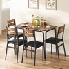 Whizmax 5-Piece Set for Home Kitchen Breakfast Nook, with 4 Upholstered Chairs, Dining Table for 4 - 2 of 4
