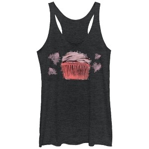 Women's Lost Gods Cupcake Hearts Racerback Tank Top - 1 of 3