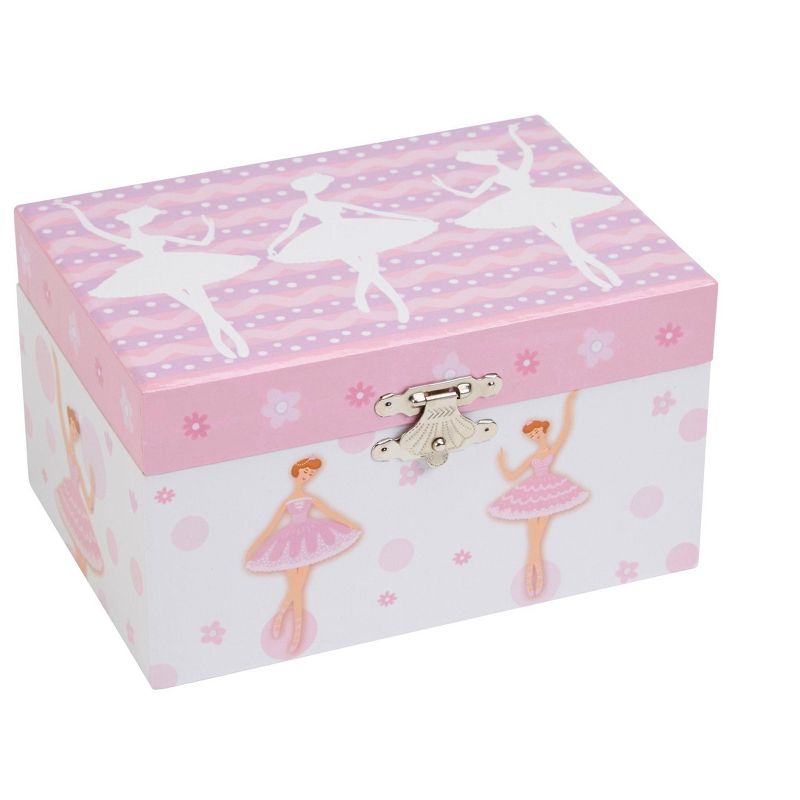 Jewelkeeper Girl's Ballerina Box, Sleeping Beauty Tune, Pink and White, 2 of 5