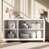 Modern 59" TV Stand for 65" TVs, Entertainment Center with 2 Cabinets & Adjustable Shelves, Media Console with Solid Wood Legs - 2 of 4