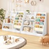 SUGIFT 4-Tier Kids Bookshelf and Toy Storage, 5 Layer Fabric Toddler Bookshelf, Kids Toy Storage Organizer, Sling Kids Bookcase - 4 of 4