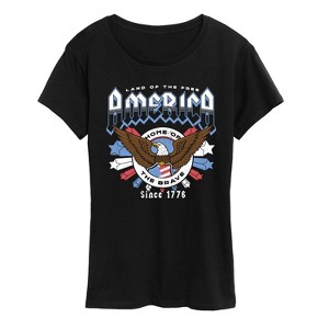 Women's - Instant Message - America Rock Tee Short Sleeve Graphic T-Shirt - 1 of 4
