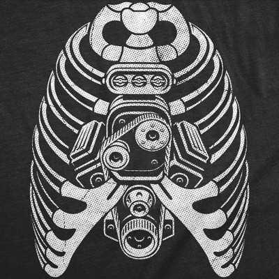 Мужские футболки Crazy Dog T-Shirts, Inc. Mens Funny T Shirts Ribcage Engine Sarcastic Mechanic Graphic Novelty Tee for Men - Crazy Dog Men's T Shirt For Mechanic Handyman Black XL — фото 2