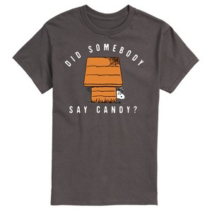 Men's - Peanuts - Somebody Say Candy Halloween Snoopy Short Sleeve Graphic T-Shirt - 1 of 4