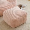 Okak Modern Plush Corduroy Floor Bean Bag Sofa Chair with Armrests & Footstool,Lazy Lounge Couch for Living Room,Bedroom - 4 of 4