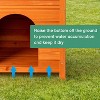 phiestina 2-Story Wooden Feral Cat House, Orange & Green, with Weatherproof Roof, Stairs & Door for Indoor/Outdoor Use - 2 of 4