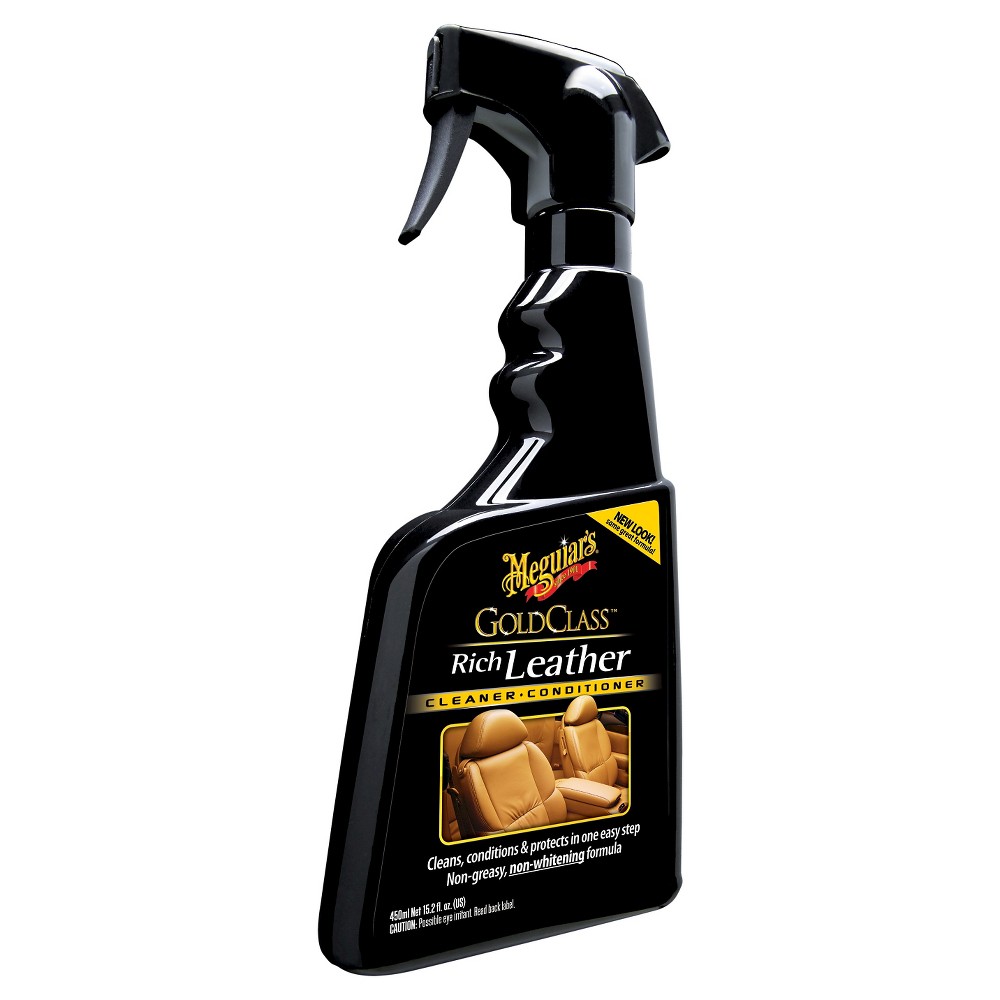 Meguiars 15.2oz Gold Class Rich Leather Cleaning and Conditioning Spray: Car Leather Cleaner & Conditioner, Prevents Aging