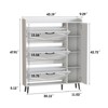 Shoe Storage Cabinet with Flip Drawers & Mirror, Freestanding Slim Shoe Rack Organizer - 2 of 4