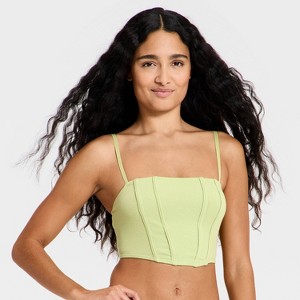 Women's Cotton Rib Corset Bralette - Wild Fable™ : Target
