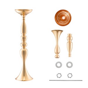 VEVOR 24PCS 50cm/19.7” Tall Wedding Flower Vase, Metal Wedding Centerpiece, Gold Floral Arrangement Stand Display Rack, Gold - 1 of 4