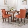 Mid-Century Modern Upholstered Dining Chairs Set of 2 with Nailhead Trim and Solid Wood Legs for Kitchen or Dining Room-Baofuwish - 2 of 4