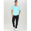 Lars Amadeus Men's Solid Color Zip Up Short Sleeve Hoodies Sweatshirt - 2 of 4