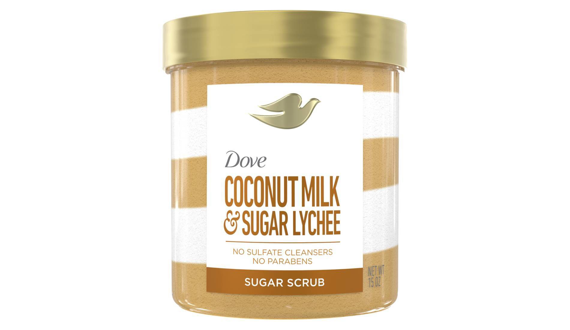 Dove Beauty Body Sugar Scrub - Coconut Milk & Sugar Lychee - 15oz