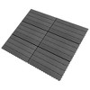 vidaXL WPC Tiles 23.6"x11.8" 6 pcs 10.8ftÂ² Gray - 2 of 4