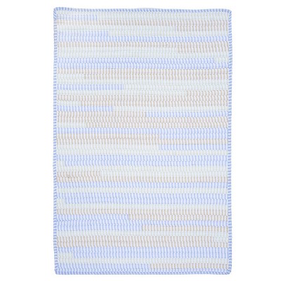 Ticking Stripe Rect Area Rug, 3 by 5-Feet, Starlight