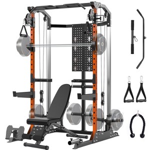 Multi-Function Power Cage, Power Rack with Dual Independent Pulley System, 2000LB Capacity Workout Cage, Squat Rack for Home Gym - 1 of 4
