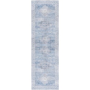 Arizona ARZ242 Machine Made Loomed Runner Rug - Blue/Light Blue - 2'-6" x 8'-0" - Safavieh - 1 of 4