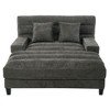 Merax Modern Chenille Adjustable Chaise Lounge Sofa with RGB LED Lighting - 4 of 4