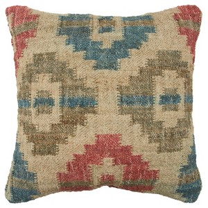 Geometric Decorative Filled Oversize Square Throw Pillow Green - Rizzy Home