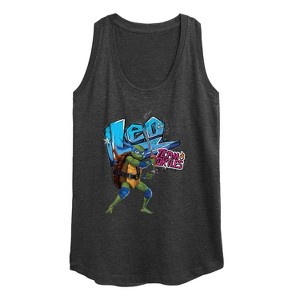Women's - Teenage Mutant Ninja Turtles - Leonardo AKA Leo Graphic Racerback Tank - 1 of 4