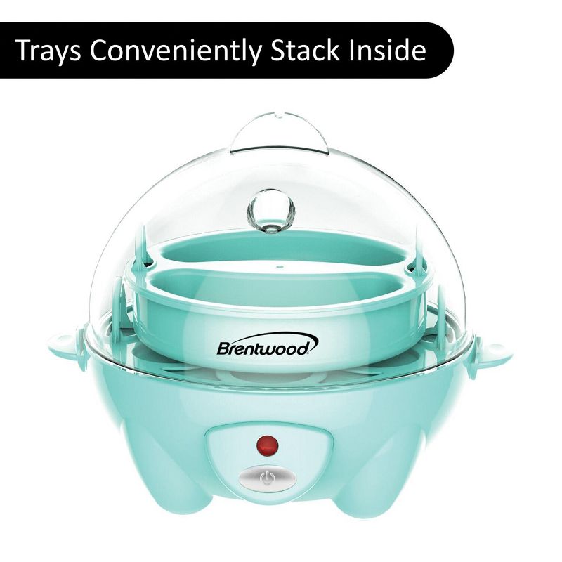 Brentwood Electric 7 Egg Cooker with Auto Shut Off in Blue, 3 of 7