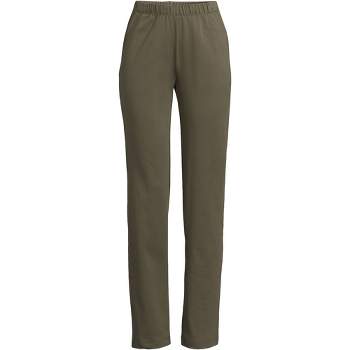 Lands' End Women's L 14-16 Sport Knit Pants Elastic Waist Green Shipped  Promptly