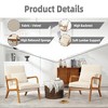 23"W Accent Chair Padding Lounge Arm Chair with Cushion and Pillow, Velvet/PU-ModernLuxe - 4 of 4