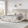 Upholstered Queen Platform Bed Frame with 4 Storage Drawers, PU Leather with Button Tufted, Wooden Slats Support, No Box Spring Needed, Noise-Free - 4 of 4