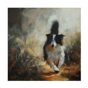 John Silver 'Border Collie Portrait' Canvas Art - 1 of 4