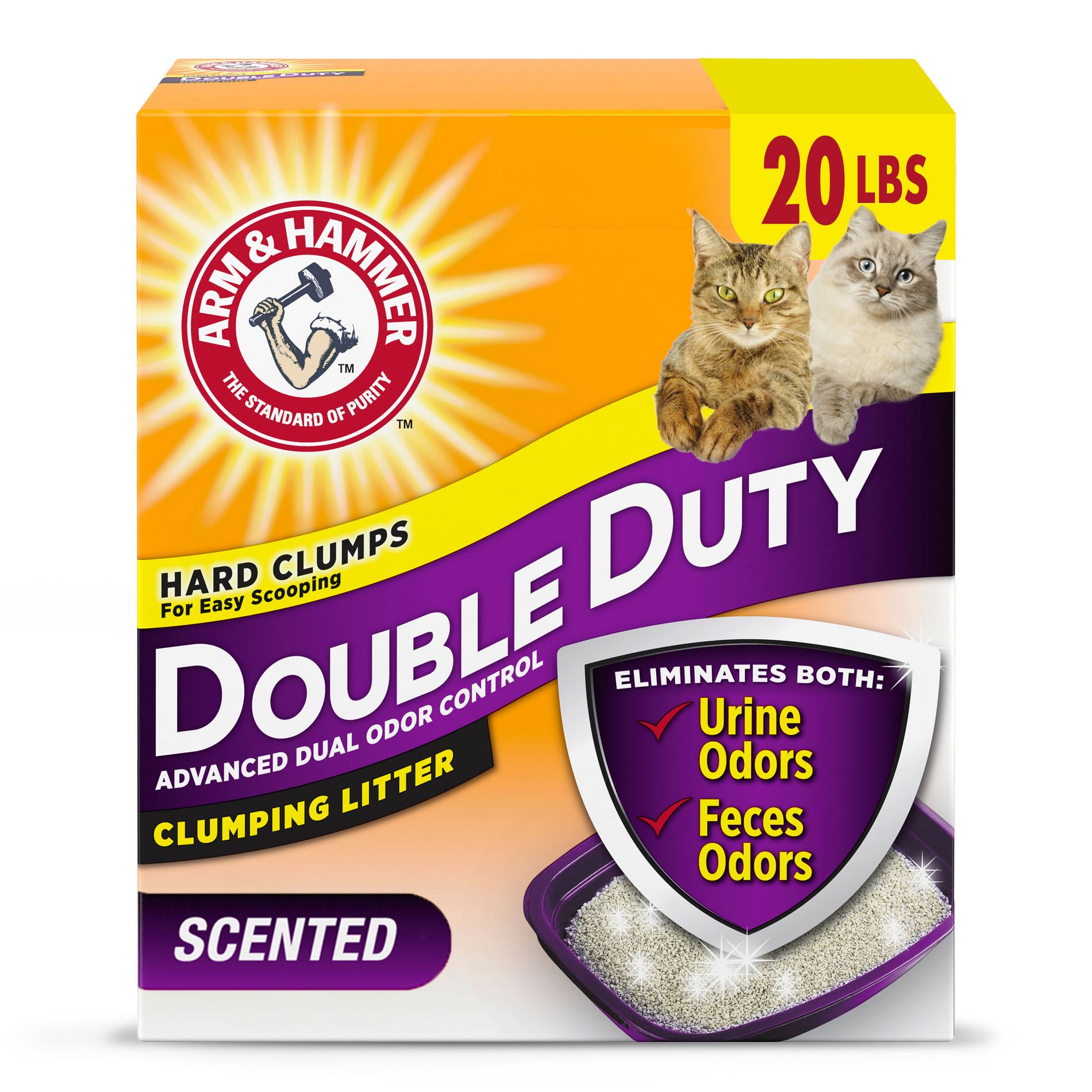 Arm & Hammer Double Duty Advanced Dual Odor Control Clumping Litter - 20lbs