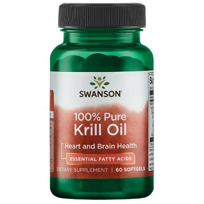 Swanson 100% Pure Krill Oil 500 mg 60 Softgels