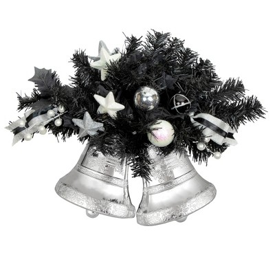 Northlight 18" Decorated Black Pine Artificial Christmas Swag with Bells