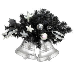 Northlight 18" Decorated Black Pine Artificial Christmas Swag with Bells - 1 of 3