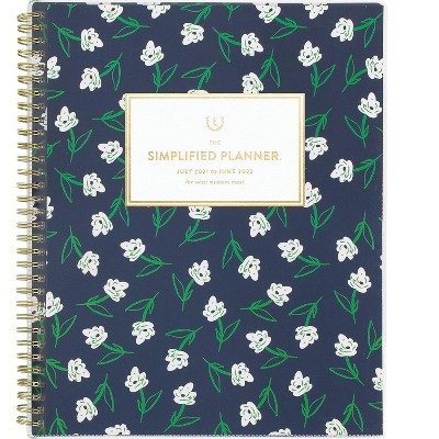 AT-A-GLANCE 2021-2022 8.5" x 11" Academic Planner Simplified Navy/White/Green EL61-901A-22