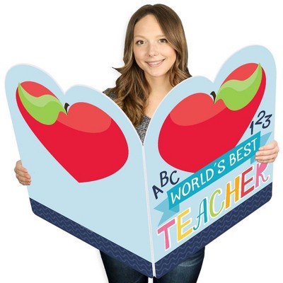 Big Dot of Happiness Teacher Appreciation - First Day of School Giant Greeting Card - Big Shaped Jumborific Card