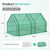 Aoodor Mini Greenhouse with 2 Replaceable Covers, Portable Garden Greenhouse with Roll-up Zipper Doors, UV-Protected for Outdoor Plants, 6'x3'x3' - 3 of 4
