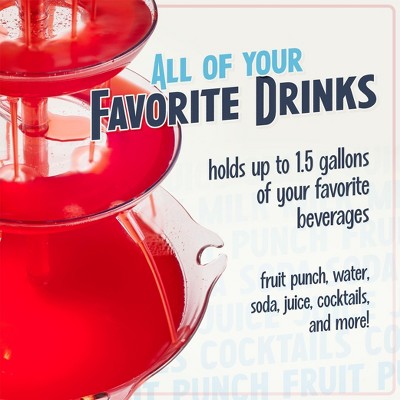 Clear 3-Tier LED Lighted Party Fountain with Cups