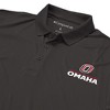 University of Nebraska at Omaha Adult Polo Left Chest Logo, Athletic Heather - 4 of 4