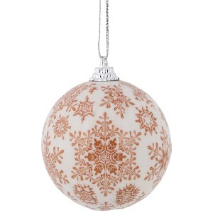 Northlight 14-Piece Brown Snowflake Decoupage Christmas Ball Ornament Set, 2.25" (60mm) - 1 of 3
