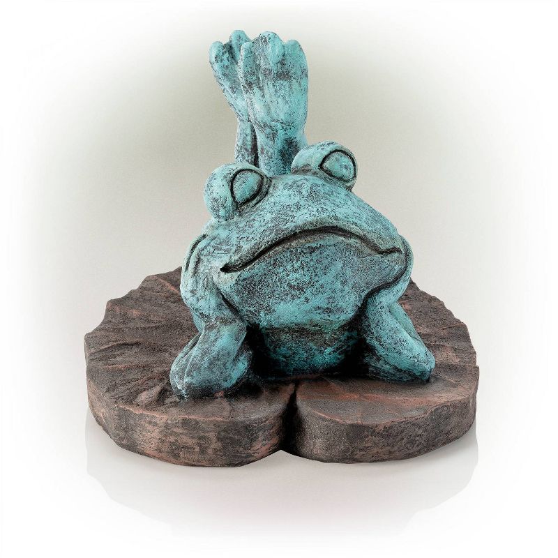 9&#34; Magnesium Oxide Frog Laying Down Statue - Alpine Corporation, 4 of 8