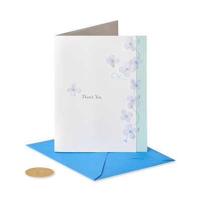 Flowers Card Light Blue - PAPYRUS