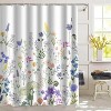 LunaLulinlk Spring Shower Curtain 72" X 72" Flowers Waterproof Bathroom Decor with 12 Hooks - 4 of 4