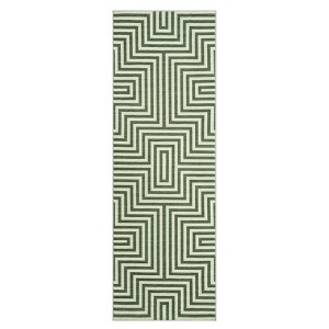 Washable Modern Stripped Lines Print Living Room Rugs, Soft Low Pile Abstract Bedroom Carpet, Stain Resistant Floor Cover for Dining Room Kitchen - 1 of 4