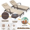 Outdoor Chaise Lounge Chair, 5-Position Adjustable Backrest Patio Pool Lounger with Arm, Cushion and Pillow, All Weather Rattan Recliner for Beach - 4 of 4