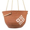 White Geo Accent Terracotta & Jute Hanging Planter - Foreside Home & Garden - 4 of 4