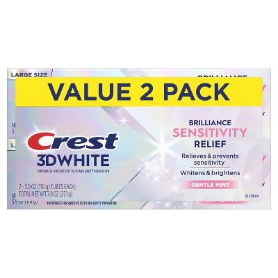 Crest 3D White Brilliance Sensitivity Relief Toothpaste - 3.9oz/2ct