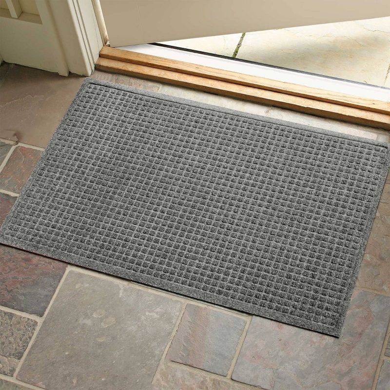 WaterHog 2&#39;x3&#39; Medium Solid Doormat Gray, 4 of 11